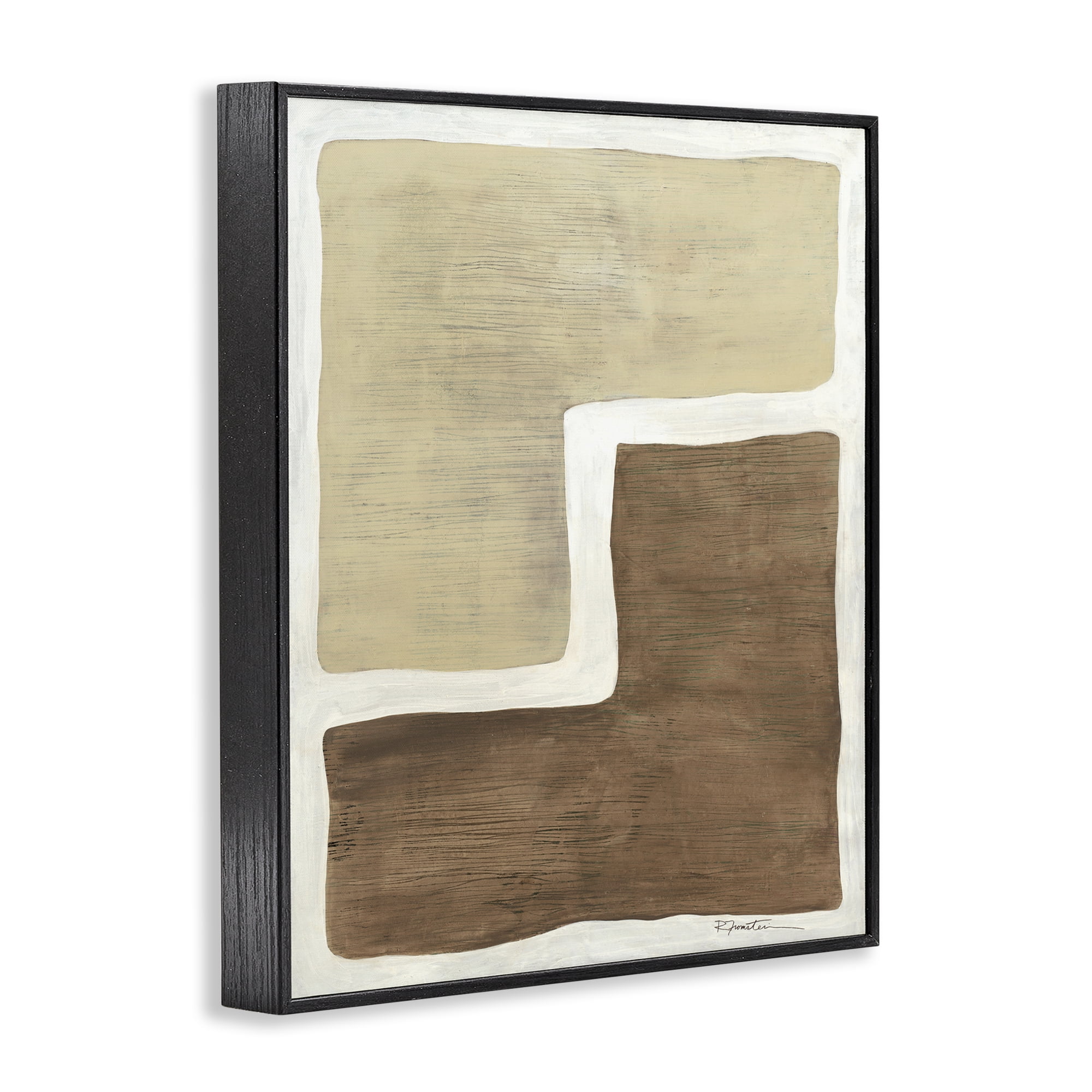 Stupell Industries Boho Symmetrical Shapes Abstract Painting Black Framed Art Print Wall Art, 11 x 14