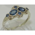 thumbnail image 2 of 925 Sterling Silver Natural Sapphire Womens Anniversary Ring - Size 10.25, 2 of 5
