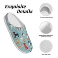 thumbnail image 5 of KLL Animal Dog Pattern Adult Unisex Cozy Slippers,Fuzzy Slip-on Slippers TPR Sole Slippers Comfort Plush Home Footwear for Indoor & Outdoor-37/38, 5 of 7