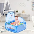 thumbnail image 4 of FONDOTIN Dolphin Pattern Kids Ball Pool and Basketball Tent Polyester Game Pit for Indoor and Outdoor Play Blue, 4 of 6