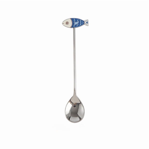 Bwiyojiz Organizers and Storage, Cute Fish Shaped Stainless Steel Stirring Spoon Coffee Spoon Made of Stainless Steel Effortless to Clean and Stain-proof, Man Gifts