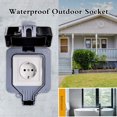 thumbnail image 2 of Fdelink 1X Socket, Single Head Outdoor Bathroom Wall Splashproof Outdoor Rainproof Socket, Clearance!, 2 of 7