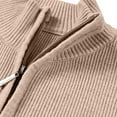 thumbnail image 6 of Dxzfnsa Knit Sweaters for Men Men's Casual Solid Color Quarter Zip Sweaters Lightweight Standing Collar Pullover Sweaters Fashion Knit Long Sleeve Sweaters, 6 of 6