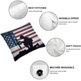 thumbnail image 6 of nygtbtfer Pillow Cover American Flag Decor Decorations Red Cushion Case for Sofa Couch White, 6 of 7