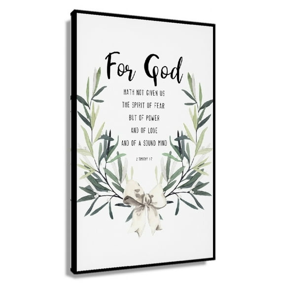 2 Timothy 1 7 Christian Wall Art, Bible Verse Wall Art, Scripture Print, Christian Home Decor, God Hath Not Given Us The Spirit of Fear Poster Kitchen