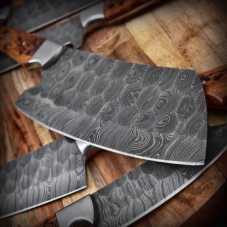 Knife Set Chef Kitchen Damascus Knives custom Handmade cleaver Blade Boning x508