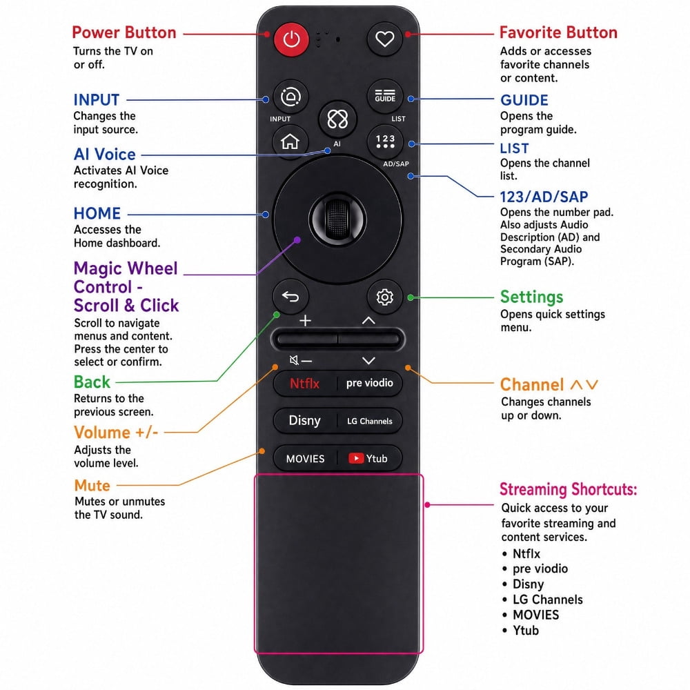 New MR26GA AKB30086801 for LG 2026 Magic Voice TV Remote Control G6 C6 B6 Series