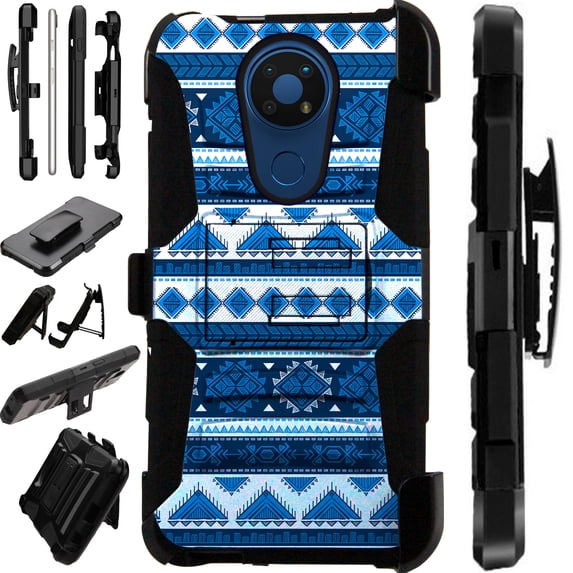 WORLD ACC LuxGuard Holster Case Compatible with Nokia C5 Endi Hybrid Phone Cover (Tribal Teal)
