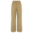 thumbnail image 5 of Diufon Womens Corduroy Pants Dressy Casual Button Elastic Waist Wide Leg Trousers with Pockets Fall Winter Fashion Clothes, 5 of 6