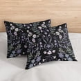 thumbnail image 3 of Sweet Jojo Designs Boho Floral Wildflower Black and Purple Girl Queen Duvet Cover Bedding Set 3 Piece, 3 of 6