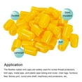 thumbnail image 4 of Unique Bargains 100pcs 12mm Rubber End Caps Cover PVC Vinyl Screw Thread Protector Round Wire Shelf Caps Yellow, 4 of 5