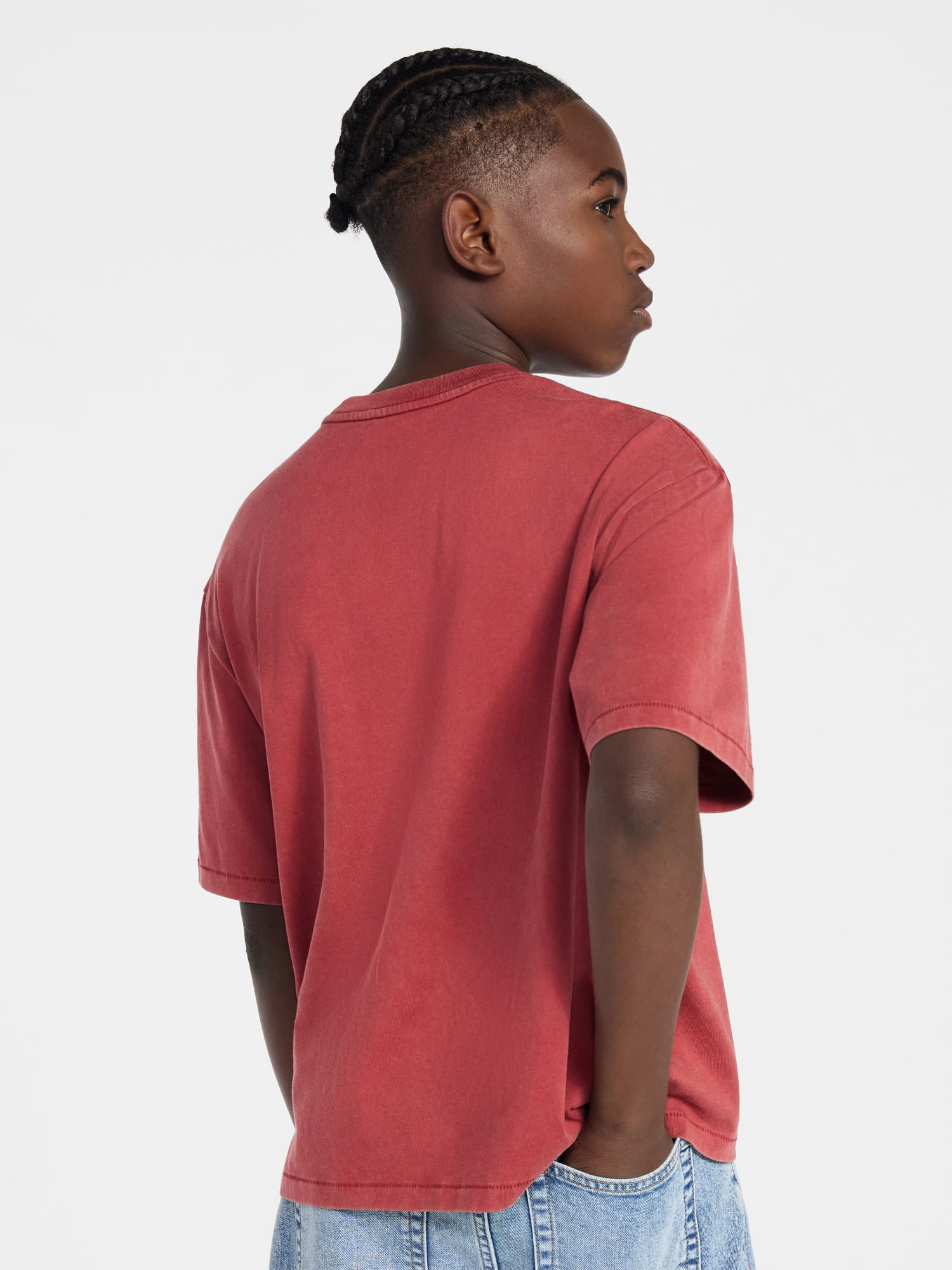 Weekend Academy Boys Washed Pocket Tee with Short Sleeves, Sizes XS-XXL