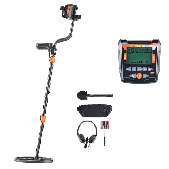 KFFKFF Metal Detector for Adults, 10" High-Precision Gold Finder, Waterproof Search Coil with Display, Headphones, 5 Detection Modes, Adjustable Length, Ideal for Gold and Treasure Hunting