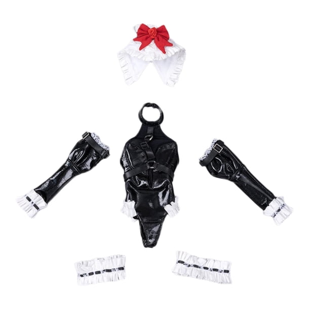 Disfraz de cosplay en miniatura a escala 1/6 Sireds de caracol Termón de vestuario PU Bodysuit de cuero para accesorios de figuras de mujeres de 12 ''