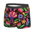 thumbnail image 5 of Goofa Colorful Floral Embroidery Mexican Printed Men's Boxer Briefs Underwear, Moisture-Wicking Underwear, Trunk,Soft and Breathable Cotton Underwear-X-Large, 5 of 9