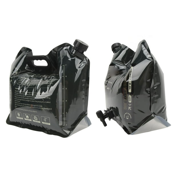 8L Contenedor De Agua Plegable, Resistente Con Asas De Transporte, Botella Transporte Portador De Agua Para Camping Senderismo Viaje Coche Y Emergencia