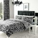 thumbnail image 1 of Negro Blanco Cebra y Leopardo Animal Print Ropa de Cama Edredón / Funda de edredón Cama, 1 of 2