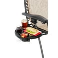 thumbnail image 2 of Camco Chair Side Tray 51834 Fits Zero Gravity Recliners; With 2 Cup Holders; Black; Polypropylene With UV Protection; With Integrated Hook For Hanging Items, 2 of 4