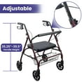 thumbnail image 2 of MedaCure Bariatric Steel Rollator Walker with Seat – Height Adjustable Walkers for Seniors, Hand Grips, and Padded Seat – 500 lb Weight Capacity, 2 of 7