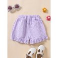 thumbnail image 5 of YASUTNKS Toddler Girl Summer Shorts Palid Pattern Lotus Edge Cute Casual Fashion Comfortable Soft Shorts, 5 of 9