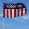 Personalized Patriotic Family Flag with Stick, 18" x 12"
