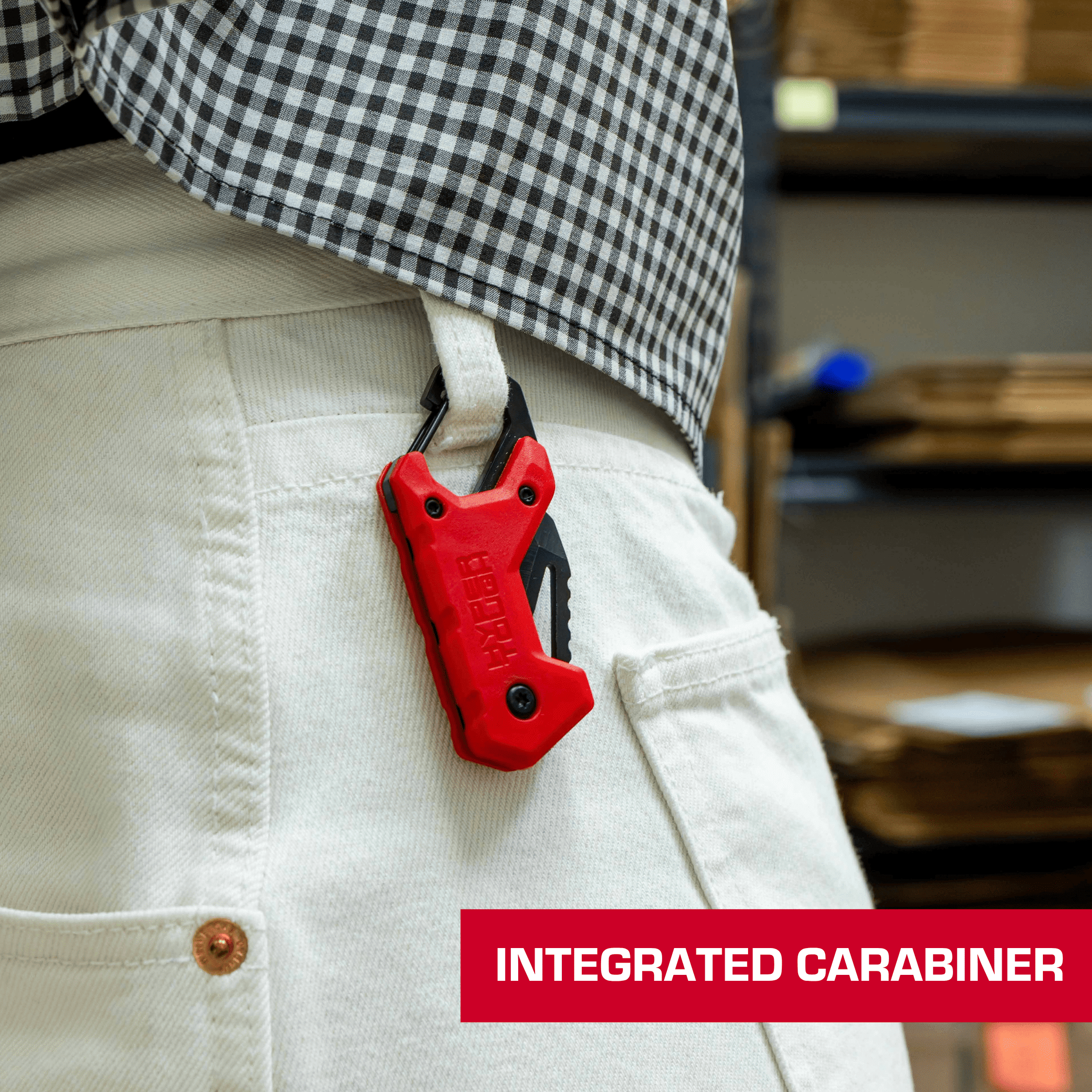 Hyper Tough Keychain Box Cutter Utility Knife with Carabiner