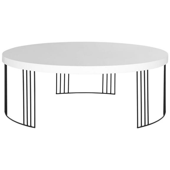 SAFAVIEH Keelin Mid Century Scandinavian Lacquer Coffee Table, White