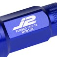 thumbnail image 3 of J2 Engineering LN-T7-014-125-BL J2 Engineering 7075 -T6 Forged Aluminum M12 x 1.25 20Pcs 50mm Height Knurled Top Lug Nut w/ Adapter Blue, 3 of 6