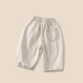 thumbnail image 6 of CONROSES Kids Boys Casual Pants Wide Leg Baggy Pant for Child Solid Elastic Waist Cozy Jogger Trousers with Pockets, 6 of 6