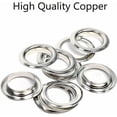 thumbnail image 4 of Grommet Tools 12mm Metal Eyelet Sets 100 Set Grommet Kit Eyelets Kit for Canvas Tarp Tent Repair Silver (1/2 Inch), 4 of 5