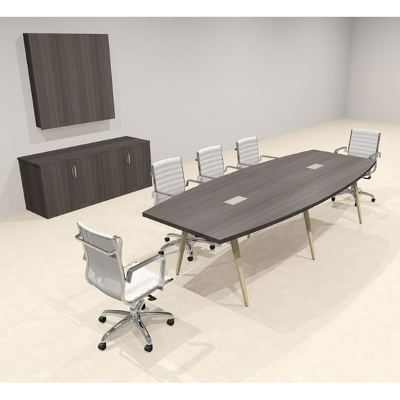 Modern Boat shaped 10' Feet Conference Table, #OF-CON-CW14