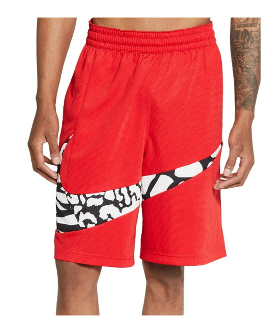 Nike Mens Shorts Medium LogoDetail Basketball LooseFit Red M