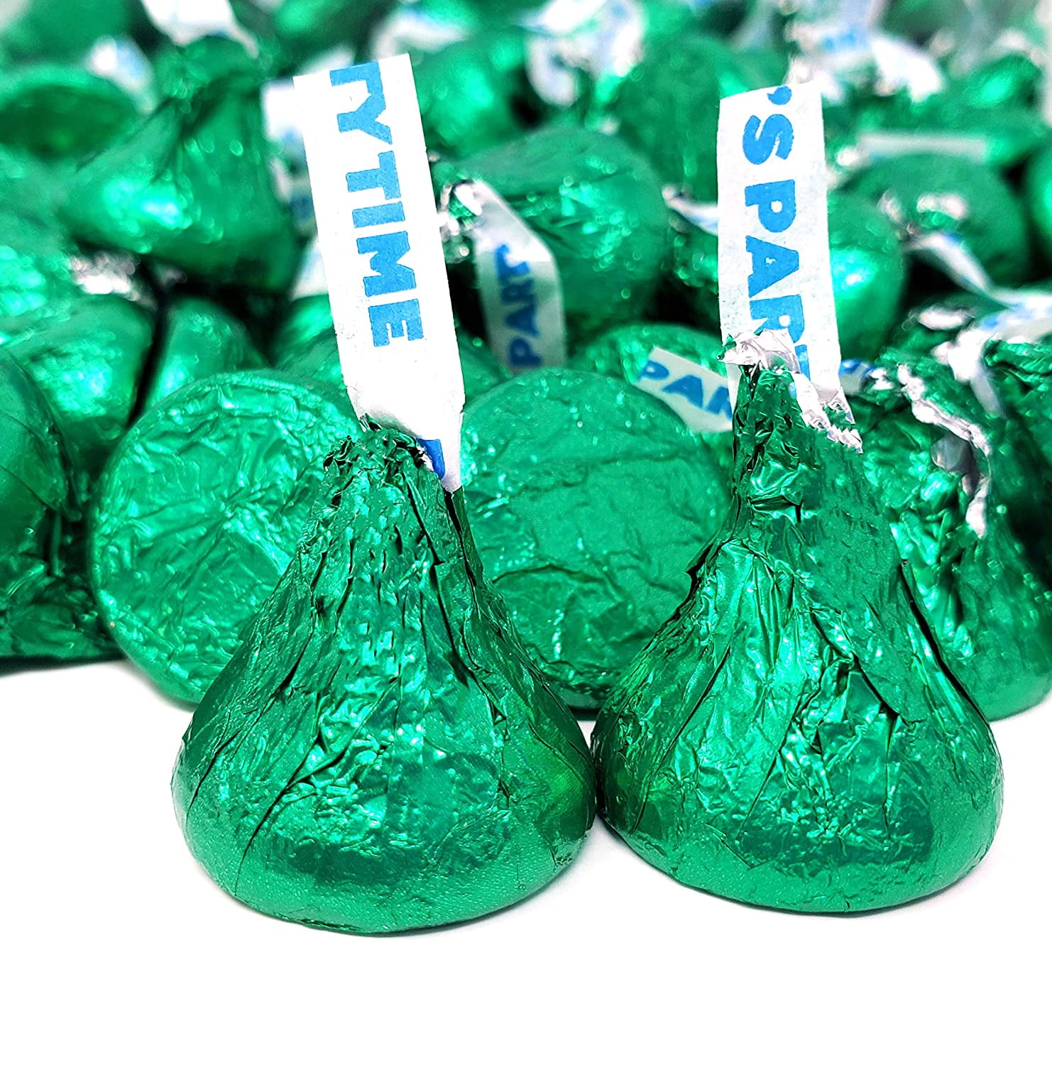 Hershey's Kisses Milk Chocolate Green Foil, Party Favorite Candy, Bulk