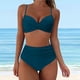 thumbnail image 2 of Gibobby Bañador de Bikini Bikini de cintura alta para mujer, bañador Sexy de realce de dos piezas, traje de baño Vintage de dos piezas, conjunto de Bikin(Marina,M), 2 of 5