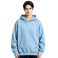 thumbnail image 6 of IYYVV Mens Hoodie Fabric Oversized Hooded Sweatshirt Oversize, Long Tall, Hood , Vintage, Running, Suit for Warm, Fall Winter, Purple M, 6 of 8