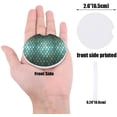 thumbnail image 2 of FMSHPON Ocean Blue Teal Mermaid Fish Scales Geometric Set of 2 Car Coaster for Drinks, Absorbent Ceramic Stone Coasters Cup Mat with Cork Base for Home Kitchen Room Coffee Table Bar Decor, 2 of 5