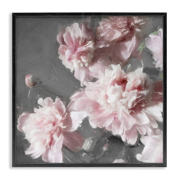 Stupell Industries French Country Pink Carnation Buds Blooming Black Framed Giclee Art, 17 x 17, by Shawna Sullivan