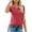 Hot Pink, variant on Jewelreauty Women Casual Blouses Short Sleeve V Neck Button Loose Fitting Tunic Tops Summer Going Out Shirts (S, White)