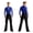 Blue&Black, variant on Men's Long Sleeves Latin Ballroom Dance Bodysuits Chacha Rumba Samba Leotrad Tops Shirts Black Flared Pants White M