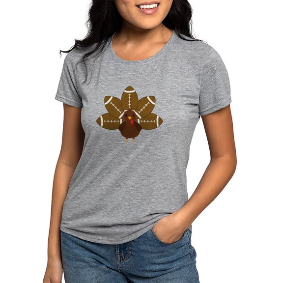 CafePress - Football Turkey Womens Tri Blend T Shirt - Womens Tri-blend T-Shirt