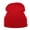 Red, variant on Blue Bomber Hats Unisex Beanie Winter Knitted Cuffed Soft Warm Hat for Men/Women Ski Watch Cap