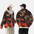 thumbnail image 4 of Lsque Fiery Floral Pattern UPF 50+ Lightweight Sun Protection Men's Women's Long Sleeve Shirt, Hoodie Performance -X-Large, 4 of 9