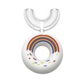 thumbnail image 1 of Cepillo de dientes de viaje infantil en forma de U para baño con mango Cepillo de dientes manual de silicona para bebés para el cuidado de la boca de 2 a 6 años, color blanco Noticed HA009179-03B, 1 of 6