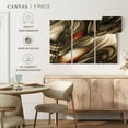 thumbnail image 5 of Elephant Stock Warped Abstract Wall Art - Horizontal Multi Panel Canvas - Living Room Wall Decor - Abstract Multi Panel - Brown And Beige Decor - 45" x 28", 5 of 8