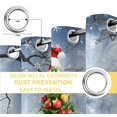 thumbnail image 4 of Fsddascl Christmas Tree Blackout Curtains for Bedroom/Living Room, Thermal Insulated Kitchen Curtains, Xmas Snowflake Tree Balls Grommet Darkening Window Treatment Drapes 42"x84"x2, 4 of 6