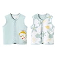 thumbnail image 4 of 2025 Baby Vest For Girls & Boys Kid's Spring And Fall Spring Cotton Reversible Vest Jacket Sleeveless Undershirt Green, 4 of 4