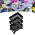 thumbnail image 4 of Maison de Poupée 3 Niveaux Rack de Rangement, Maison de Poupée Rack de Rangement Moderne Style Rectangle Métal Mobile Simulation Échelle 1:12 pour les Enfants Noir, 4 of 8