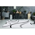 thumbnail image 2 of Ladole Rugs Beautiful Soft Turkish White Contemporary Spriral Area Rug Carpet, 8x11, 2 of 6