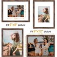 thumbnail image 3 of Vittanly 9x12 Picture Frame, Display Pictures 6x8 with Mat or 9x12 without Mat, Premium Material with Shatter Resistant Plexiglass, Photo Frame for Wall or Table Top Display, Rustic Brown, 1 Pack, 3 of 6