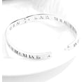 thumbnail image 3 of 4mm Stainless Steel Open Clasp Roman Numbers Cubic Zircon Filled Bangle Bracelet, 3 of 5